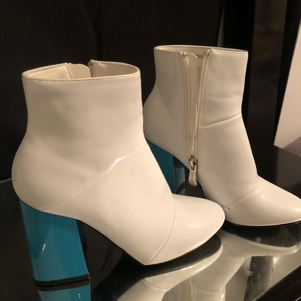 White ankle boots